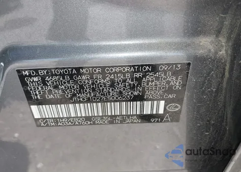 2014 Lexus Is 250 from USA, damaged, VIN JTHCF1D27E5006237